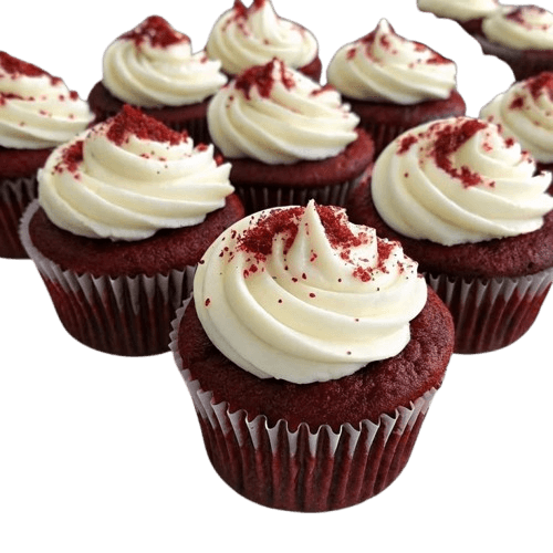 Red Velvet cupcakes with whipping cream