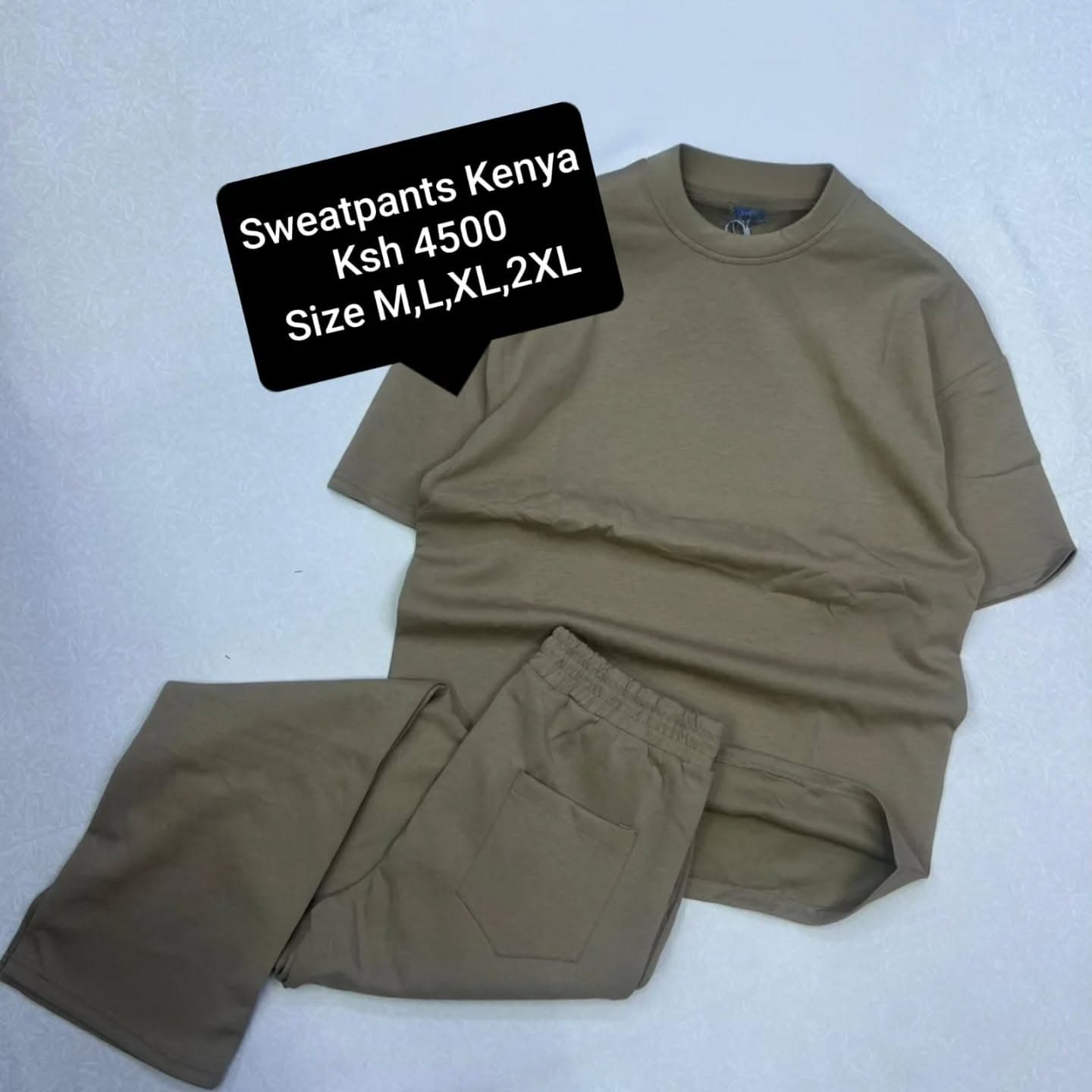 sweatpant round neck 2 piece 